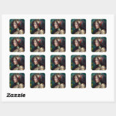 Lady Knight Warrior Armor Fantasy Art Vierkante Sticker (Vel)