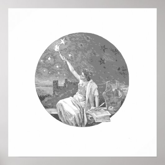 Lady Knowledge Illustration Poster (Voorkant)