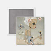 Lady koraal magneet (Voorkant / Achterkant)