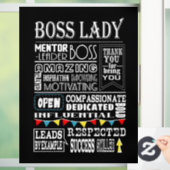 Lady Lady, dank u bedankt voor het Plaque-teken Raamsticker (Huis)