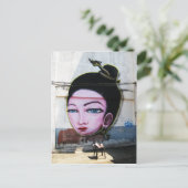 Lady Lao Graffiti Street Art Briefkaart (Staand voorkant)