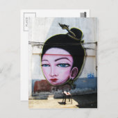 Lady Lao Graffiti Street Art Briefkaart (Voorkant / Achterkant)