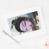 Lady Lao Graffiti Street Art Rechthoekige Sticker (Envelop)