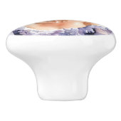 Lady Lavender Di romantic watercolor custom text Keramische Knop (Zijkant)