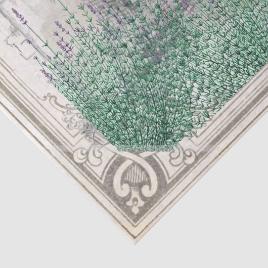  Lady Lavender Garden Franse Lijst Arch Tissuepapier (Detail)