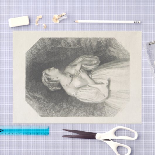 -Lady Lavinia Black- en witteboardpapier Tissuepapier (Craft)