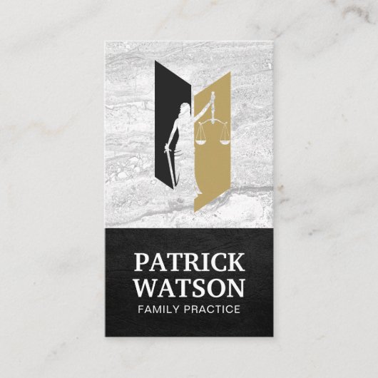 Lady Law Justice Logo | advocaat Visitekaartje (Voorkant)