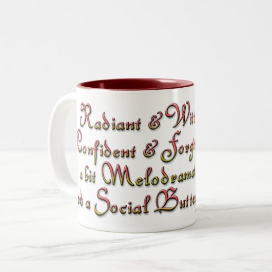 Lady Leo Zodiac Tweekleurige Koffiemok (Voorkant links)