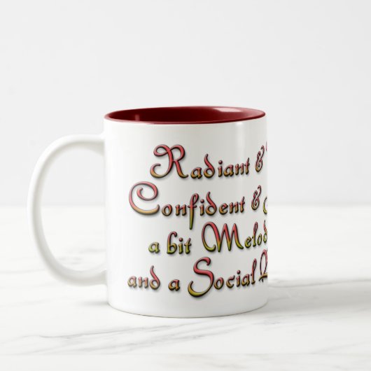 Lady Leo Zodiac Tweekleurige Koffiemok (Links)