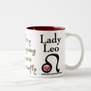 Lady Leo Zodiac Tweekleurige Koffiemok