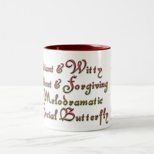 Lady Leo Zodiac Tweekleurige Koffiemok (Center)