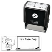 Lady leraar zegt:.. Schrijf je eigen tekst Zelfinktende Stempel (In situ)