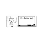 Lady leraar zegt:.. Schrijf je eigen tekst Zelfinktende Stempel (Design)