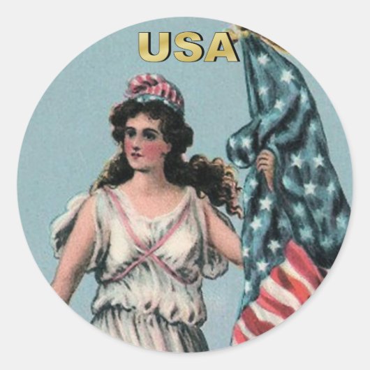 Lady Liberty 1 Sticker (Voorkant)