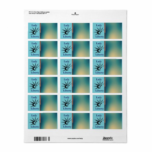 Lady Liberty Address Label (Full Sheet)