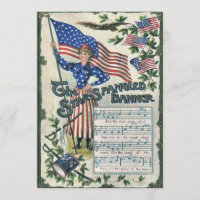 Lady Liberty American Flag Star-Spangled Banner