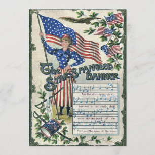 Lady Liberty American Flag Star-Spangled Banner Kaart