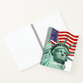 Lady Liberty & Amerikaanse vlag Notitieboek (Binnen)