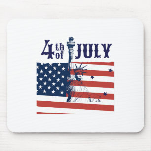  Lady Liberty Amerikaanse vlag op 4 juli Muismat