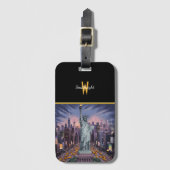 Lady Liberty Avondwake in New York Bagagelabel (Voorkant (verticaal))