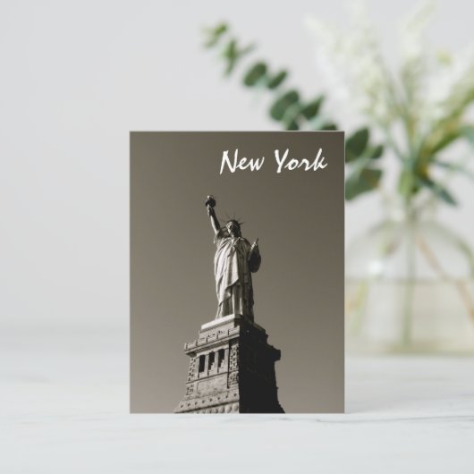 Lady Liberty (B&W) Briefkaart (Staand voorkant)