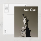 Lady Liberty (B&W) Briefkaart (Voorkant / Achterkant)
