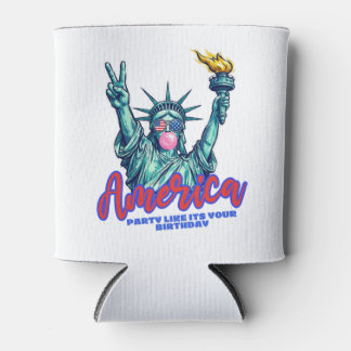 Lady Liberty Blaast Bubblegum Vredesteken  Blikjeskoeler