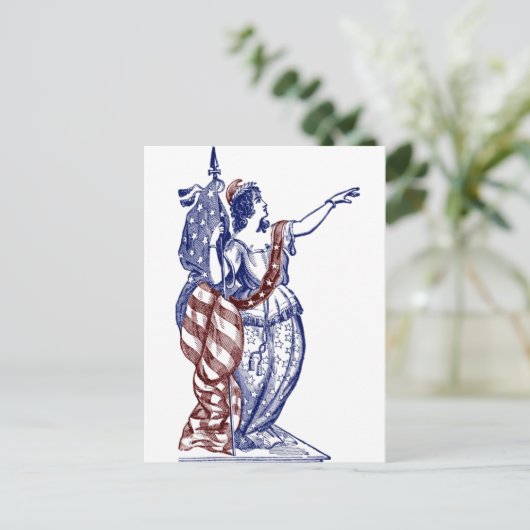 Lady Liberty Briefkaart (Staand voorkant)