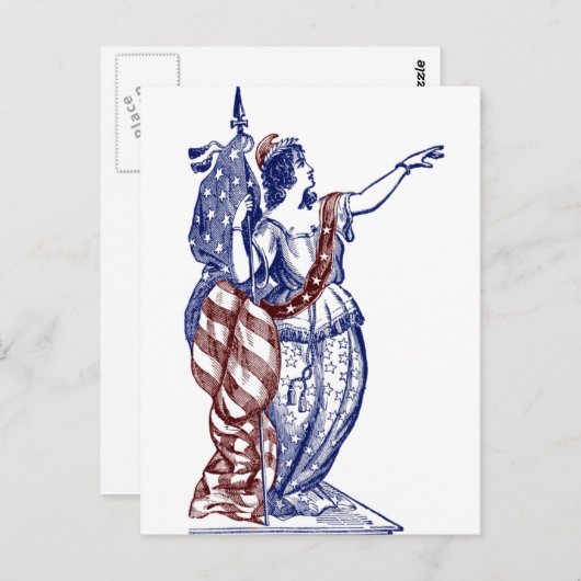Lady Liberty Briefkaart (Voorkant / Achterkant)
