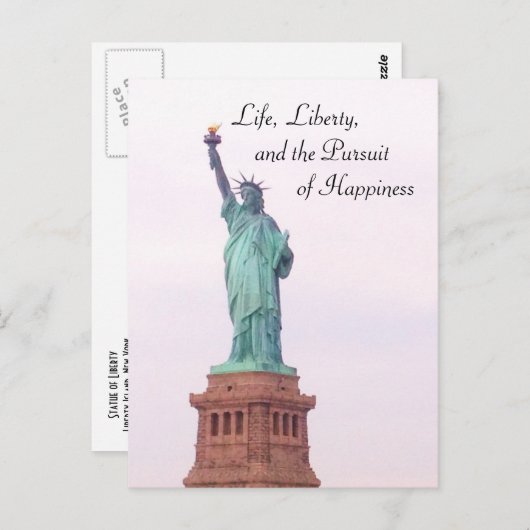 Lady Liberty Briefkaart (Voorkant / Achterkant)