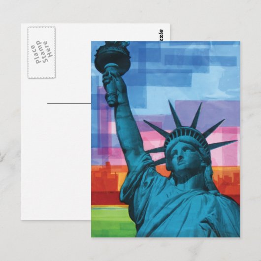 Lady Liberty Briefkaart (Voorkant / Achterkant)