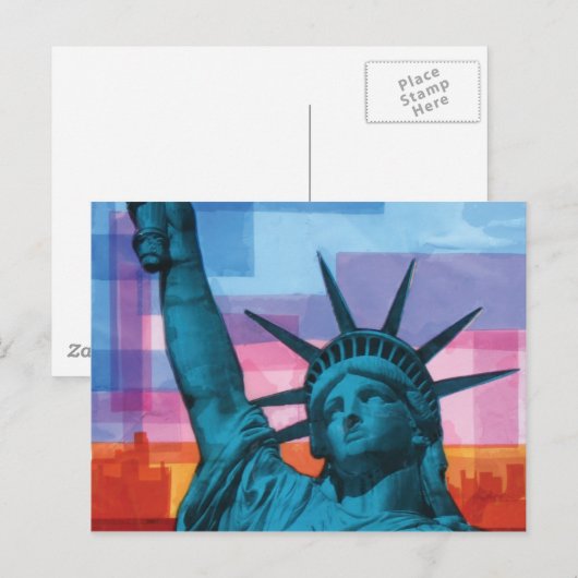 Lady Liberty Briefkaart (Voorkant / Achterkant)