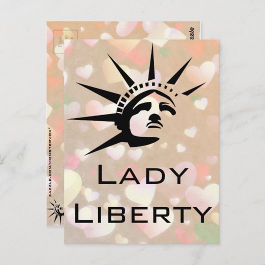 Lady Liberty Briefkaart (Voorkant / Achterkant)
