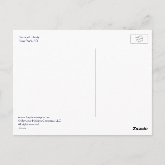 Lady Liberty Briefkaart (Achterkant)