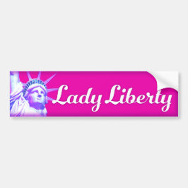 Lady Liberty Bright Mod Bumpersticker