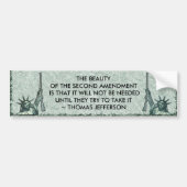 LADY LIBERTY BUMPERSTICKER - 2DE AMENDEMENT (Voorkant)