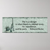 LADY LIBERTY - BUMPERSTICKER - EDMUND BURKE QUOTE POSTER (Voorkant)
