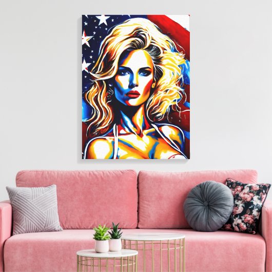 Lady Liberty Canvas Afdruk (Insitu (Woonkamer))