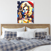 Lady Liberty Canvas Afdruk (Insitu (Slaapkamer))
