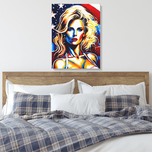 Lady Liberty Canvas Afdruk (Insitu (Slaapkamer))