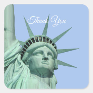 Lady Liberty Dank Je Vierkante Sticker