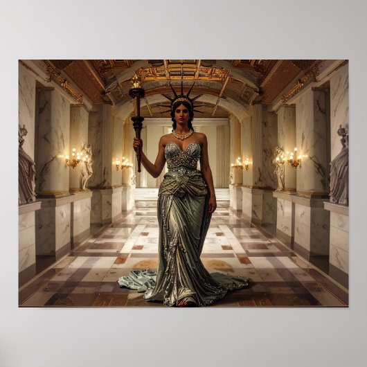 Lady Liberty Democracy Freedom Liberty Art Poster (Voorkant)