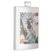 Lady Liberty en de Amerikaanse vlag Custom Name Flacon (Rechts)