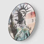 Lady Liberty en de Amerikaanse vlag Grote Klok (Hoek)