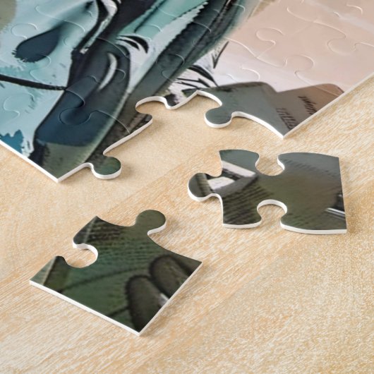 Lady Liberty en de Amerikaanse vlag Legpuzzel (Zijkant)