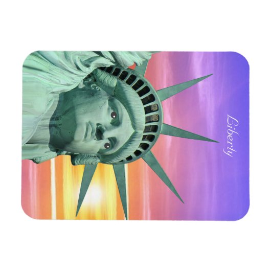 Lady Liberty en Sunrise Magneet (Horizontaal)