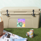 Lady Liberty en Sunrise Sticker (Koeler)