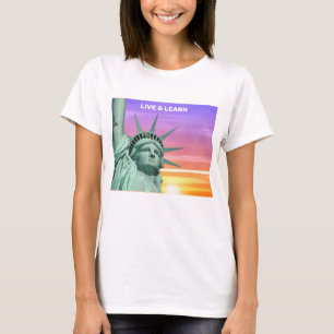 Lady Liberty en Sunrise T-Shirt