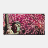 Lady Liberty Fireworks Background Celebration Bureaumat (Voorkant)
