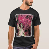 Lady Liberty Fireworks Background Celebration T-shirt (Voorkant)
